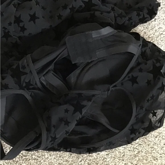 Women's Black Star Mesh swimsuit torrid 0 nwt - Picture 9 of 13